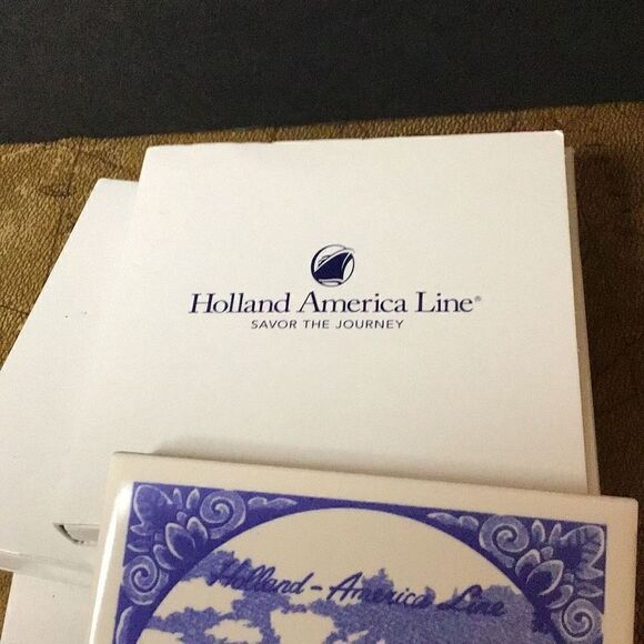 Coaster set of 4 vintage Holland America cruise line coasters - Picture 3 of 3